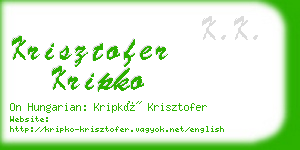 krisztofer kripko business card